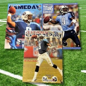 Vtg Lot of 3 Tennessee Titans Gameday Program Steve McNair Covers 2002 2003 2005
